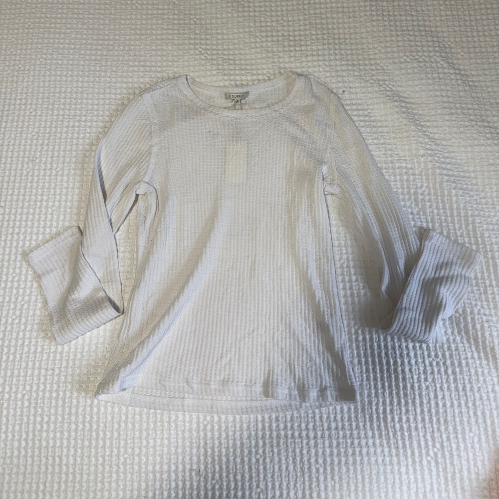 Z Supply Waffel Long Sleeve T-Shirt - Size S - NWT
